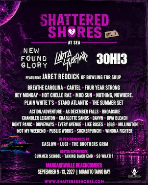 3OH!3, New Found Glory to Headline Shattered Shores Cruise