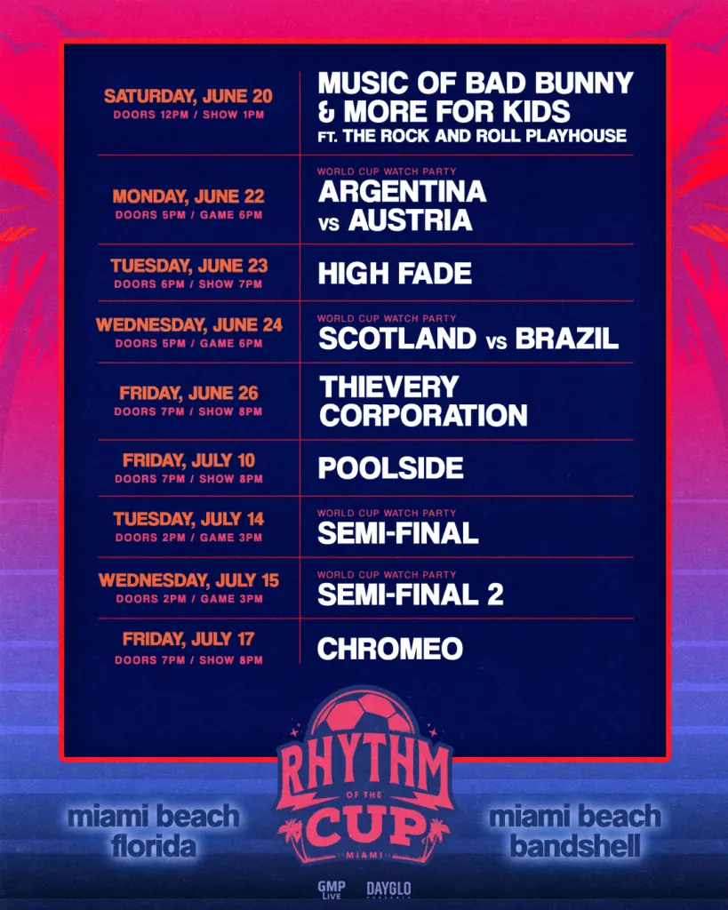 Chromeo and Poolside Close Miami's Rhythm Of The Cup Series