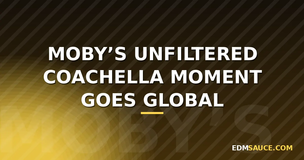Moby Says He Didn't Know His Coachella Set Was Being Livestreamed