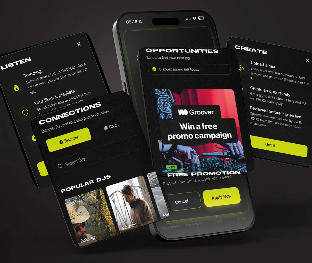 R/HOOD App Matches DJs With Paid Gigs Based on Talent, Not Followers